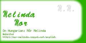 melinda mor business card